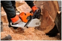 cutting firewood